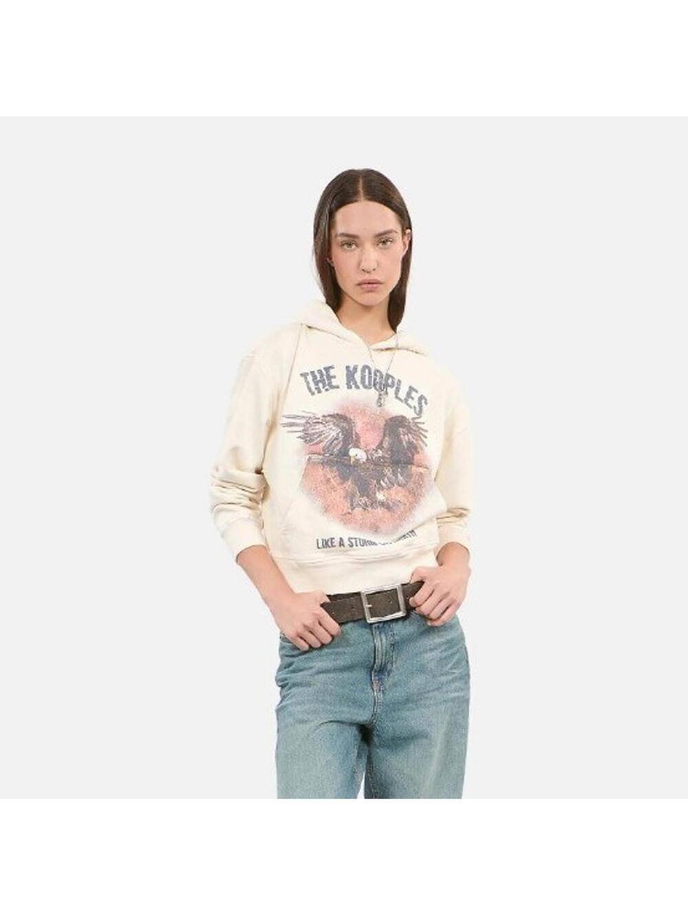 The Kooples Cotton & Print Hoodie (1)